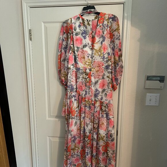 Plus Sized Eliza J. Floral Chiffon High-Low Dress – Size 22W – NWT - Picture 2 of 7